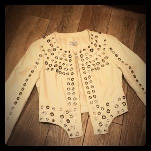 White leather jacket